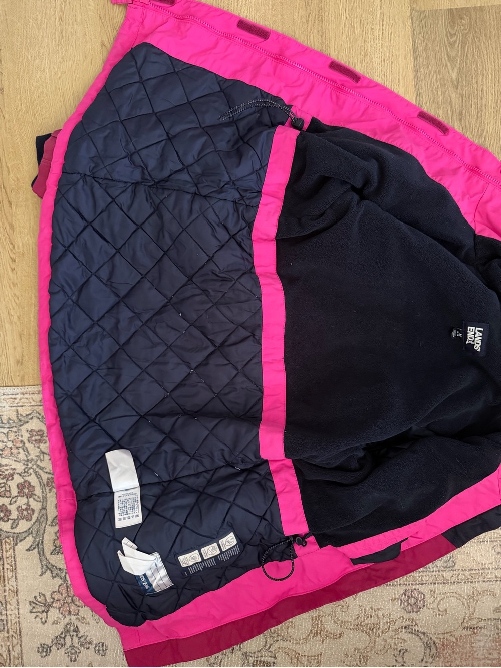 lands end kids squall insulated grow-a-longs winter jacket - Picture 6 of 8